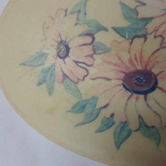 Vintage Celluloid Handheld Vanity Mirror - Picture 9 of 9